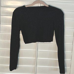 Charcoal Gray Crop Top